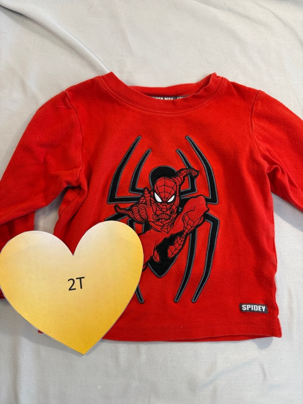 Spiderman - 2-3T - Red Kids Long Sleeve Shirt